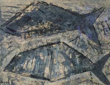 Николай Ников - Ничето, "Риби", 1971 г., маслени бои, хартия